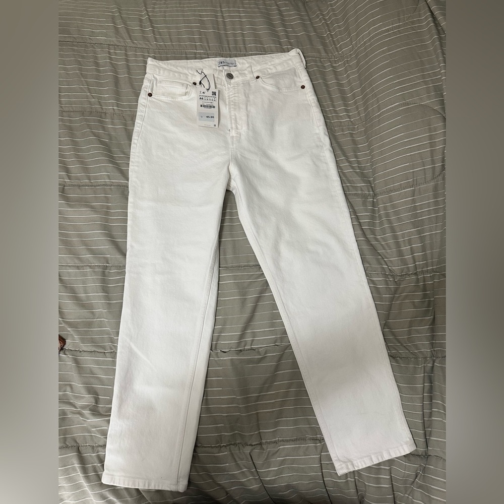 Zara straight leg jeans high rise